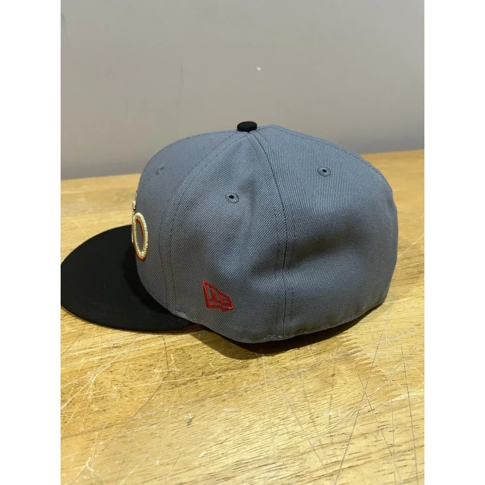 Chicago Bulls  New Era‎ City Edition Hat Cap Red Gold Fitted Size 8